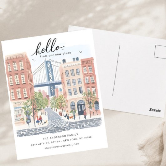 Brooklyn Umzugsankündigung Postkarte