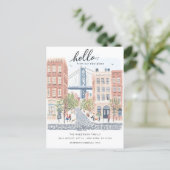 Brooklyn Umzugsankündigung Postkarte (Stehend Vorderseite)