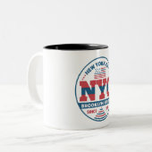 Brooklyn und New York Zweifarbige Tasse (Vorderseite Links)