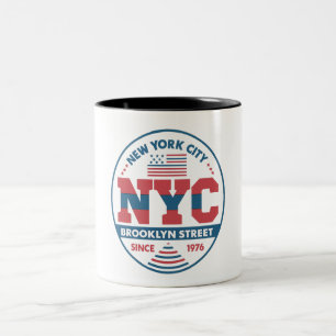Brooklyn und New York Zweifarbige Tasse