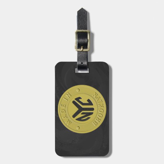 Brooklyn-Untergrundbahn-Zeichen Gepäckanhänger (Vorderseite vertikal)