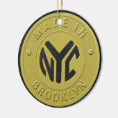 Brooklyn-Untergrundbahn-Zeichen Keramik Ornament (Links)