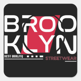 Brooklyn Urban Streetwear Kunst Quadratischer Aufkleber