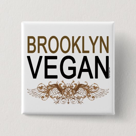 Brooklyn Vegan Button (Vorderseite)