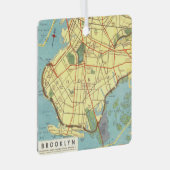 Brooklyn Vintag Map Ornament Aus Metall (Vorderseite Rechts)