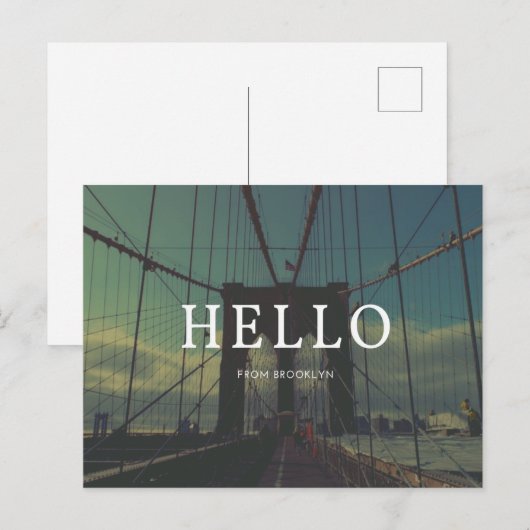 Brooklyn Vintag Postkarte (Vorne/Hinten)