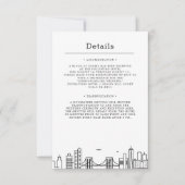 Brooklyn Wedding | Gast Details Einladung (Vorderseite)