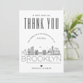Brooklyn Wedding | Vielen Dank + Foto-Karte Karte (Stehend Vorderseite)
