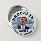 Brooklyn will Andy Cuomo für Präsidenten 2016 Button (Vorne & Hinten)