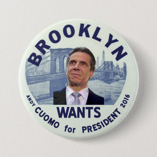 Brooklyn will Andy Cuomo für Präsidenten 2016 Button (Vorderseite)