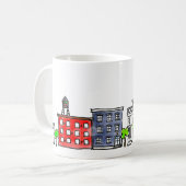 Brooklyn zur Manhattan Bridge Kaffeetasse (Vorderseite Links)