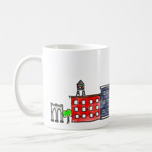 Brooklyn zur Manhattan Bridge Kaffeetasse (Links)