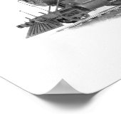 Brooks Camelback Locomotive, Long Island Railway Poster (Ecke)