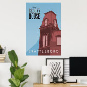 Brooks House Hotel Retro Poster (Heimbüro)