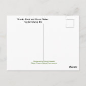 Brooks Point & Mt Baker Card Postkarte (Rückseite)