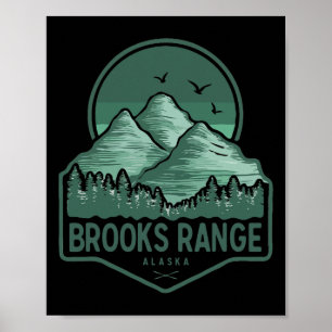 Brooks Range Berge Alaska Wandern Outdoor Vintage Poster