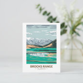 Brooks Range Mountains Alaska Vintag Postkarte (Stehend Vorderseite)