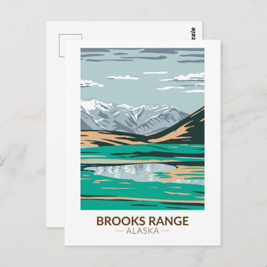 Brooks Range Mountains Alaska Vintag Postkarte (Vorne/Hinten)