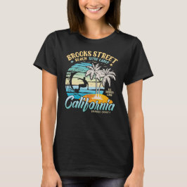 Brooks Street Beach Surf Camp Surfing Kalifornien T-Shirt