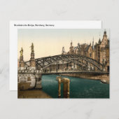 Brooksbrucke Bridge, Hamburg, Deutschland Postkarte (Vorne/Hinten)
