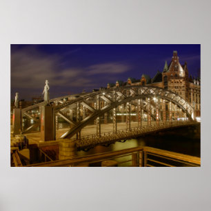 BROOKTORBRÜCKE GESAMTANSICHT HAMBURG POSTER