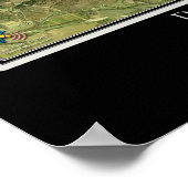 Brookville Lake Indiana Satellite Image Poster (Ecke)