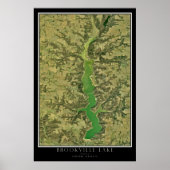 Brookville Lake Indiana Satellite Image Poster (Vorne)