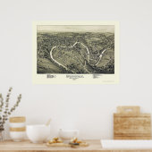 Brookville, PA Panoramic Map - 1895 Poster (Küche)