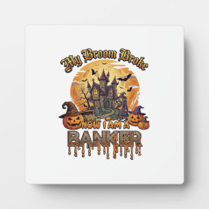 Broom Brach Bankier Halloween Spukhaus Hexe P Fotoplatte