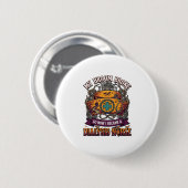 Broom Brach Dialyse Krankenschwester Halloween Kap Button (Vorne & Hinten)