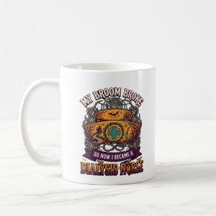 Broom Brach Dialyse Krankenschwester Halloween Kap Kaffeetasse
