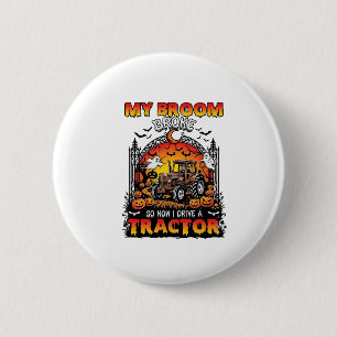 Broom Braken Traktor Halloween Hexe Geister_1 Button