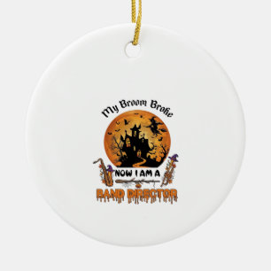 Broom Broke Band Direktor Halloween Spukhaus  Keramik Ornament