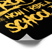 Broom Broke fährt ein Schulbusfahrer Halloween Poster (Ecke)
