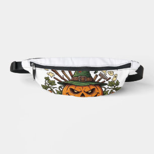 Broom Broke Farmar Halloween-Kürbis-Hexenhut Gho Bauchtasche
