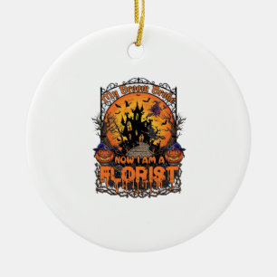 Broom Broke Florist Halloween Hexe Kürbis Heimgesu Keramik Ornament