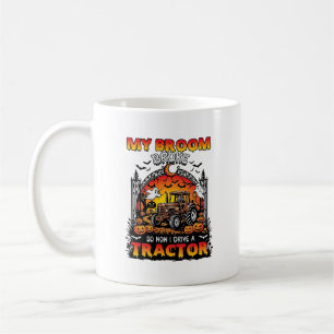 Broom Broke Tractor Halloween Hexe Geister_1 Kaffeetasse