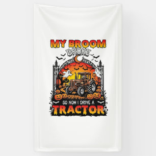 Broom Broke Tractor Halloween Hexen Geister_1 Banner
