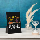 Broom Broke Witch Running Fotoplatte (Seite)