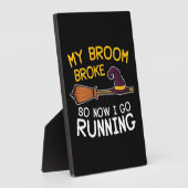 Broom Broke Witch Running Fotoplatte (Seite)