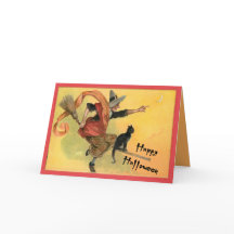 Broom Flying Cat and Hexe