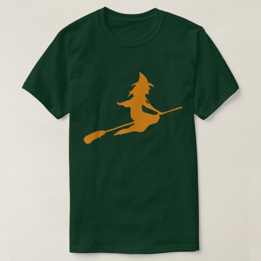Broom Flying Witch Halloween 907 T-Shirt (Design vorne)