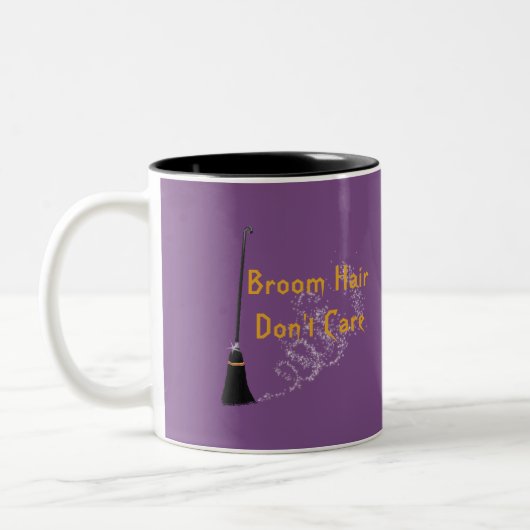 Broom Hair Keine Sorge Halloween-Tasse Zweifarbige Tasse (Links)