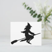 Broom Hexe Postkarte (Stehend Vorderseite)