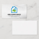 Broom House Logo | Reinigung Visitenkarte (Vorne/Hinten)