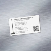 Broom Janitorial Cleaner einfacher Qr-Code Magnetische Visitenkarte (Beispiel)