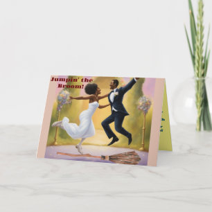 Broom Jump Dankeskarte