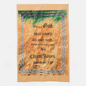 Broom Sage Abstrakt Philippians 4vs19 Geschirrtuch (Vertikal)