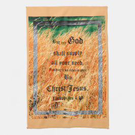 Broom Sage Abstrakt Philippians 4vs19 Geschirrtuch