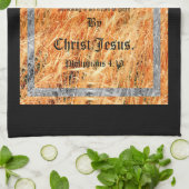 Broom Sage Abstrakt Philippians 4vs19 Geschirrtuch (Gefaltet)